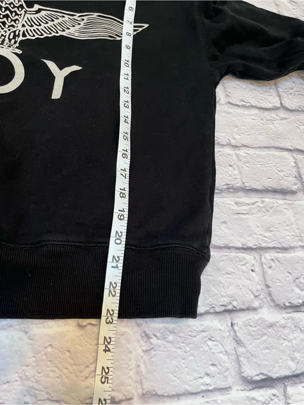 BOY LONDON black white logo crewneck 100% cotton sweatshirt streetwear unisex M